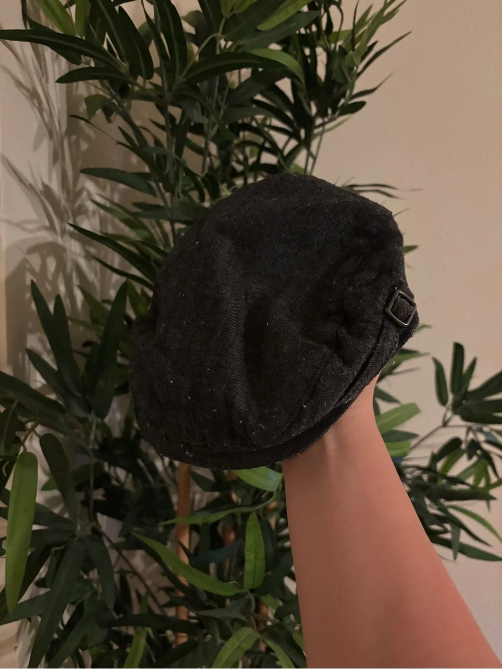 Baby’s Adjustable Black Flat Cap - Timeless Ivy Style